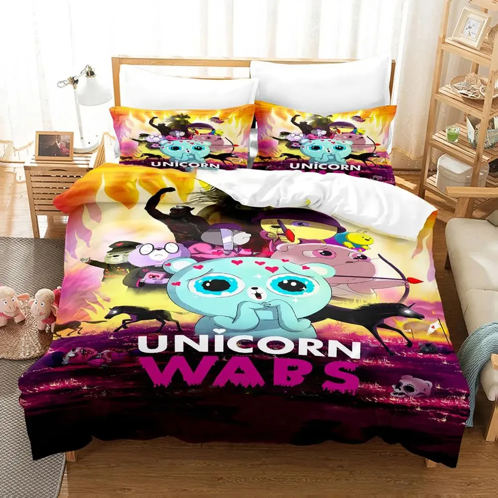 

Cartoon Unicorn Wars Bedding Set Duvet Cover Bed Set Quilt Cover Pillowcase Comforter king Queen Size Boys Adult Bedding