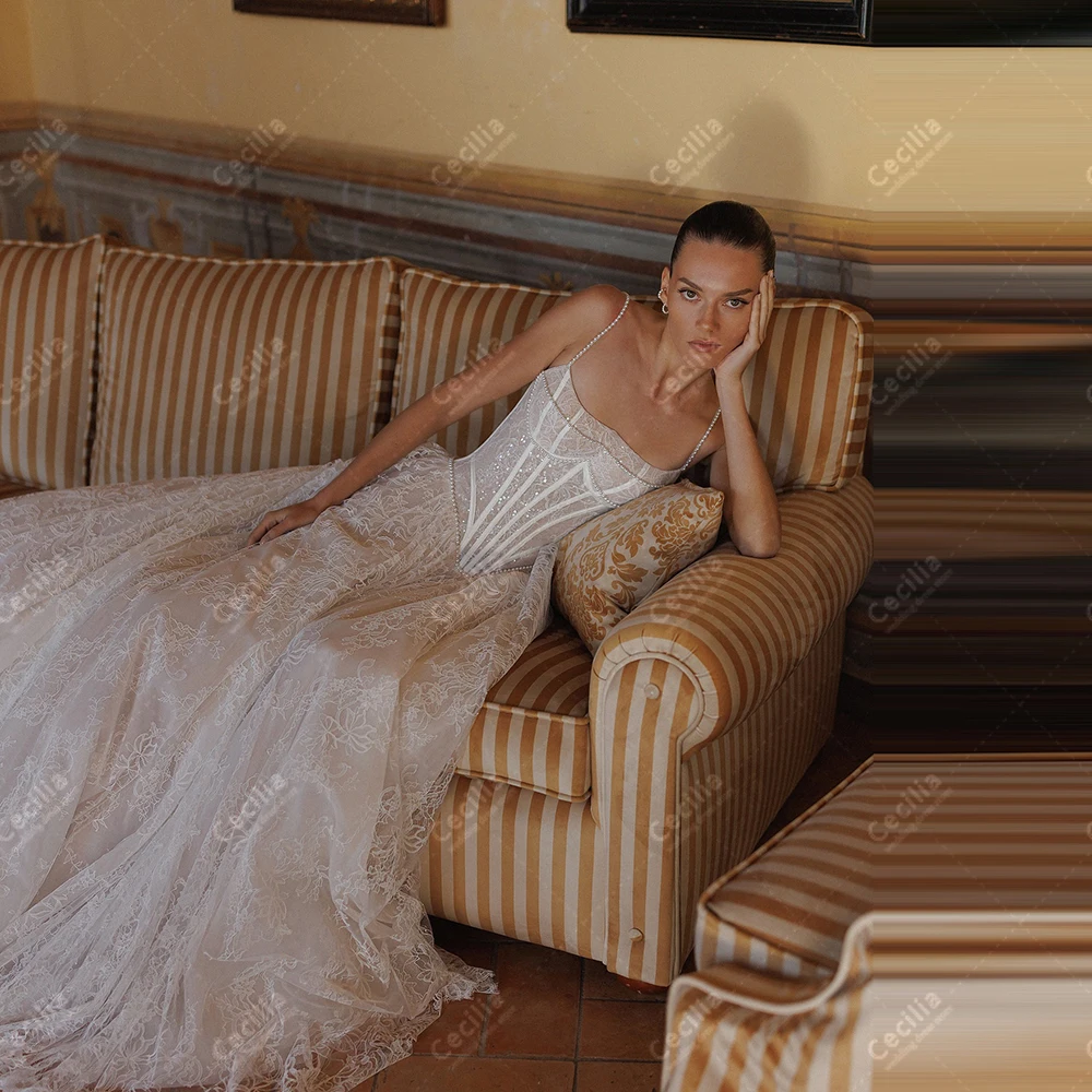 

Винтажные свадебные платья, кружевные свадебные платья трапециевидной формы, сексуальные халаты без бретелек для официальной вечеринки, современные индивидуальные платья Vestidos De Novia 2026