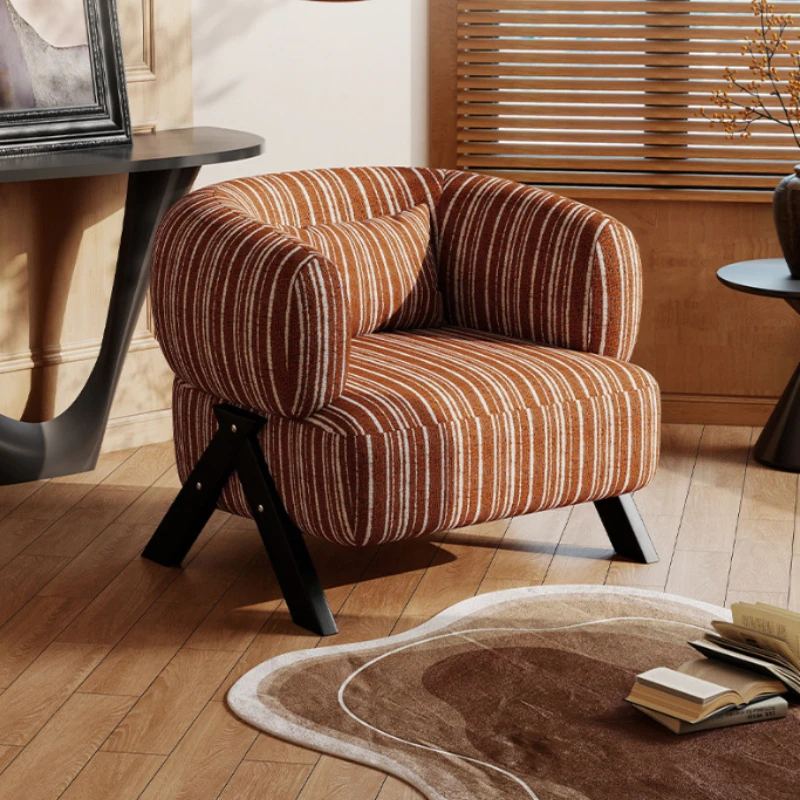 light luxury sofa chair designer high-end fabric leisure armchair lounge area French poltronas decorativa luxo home furniture