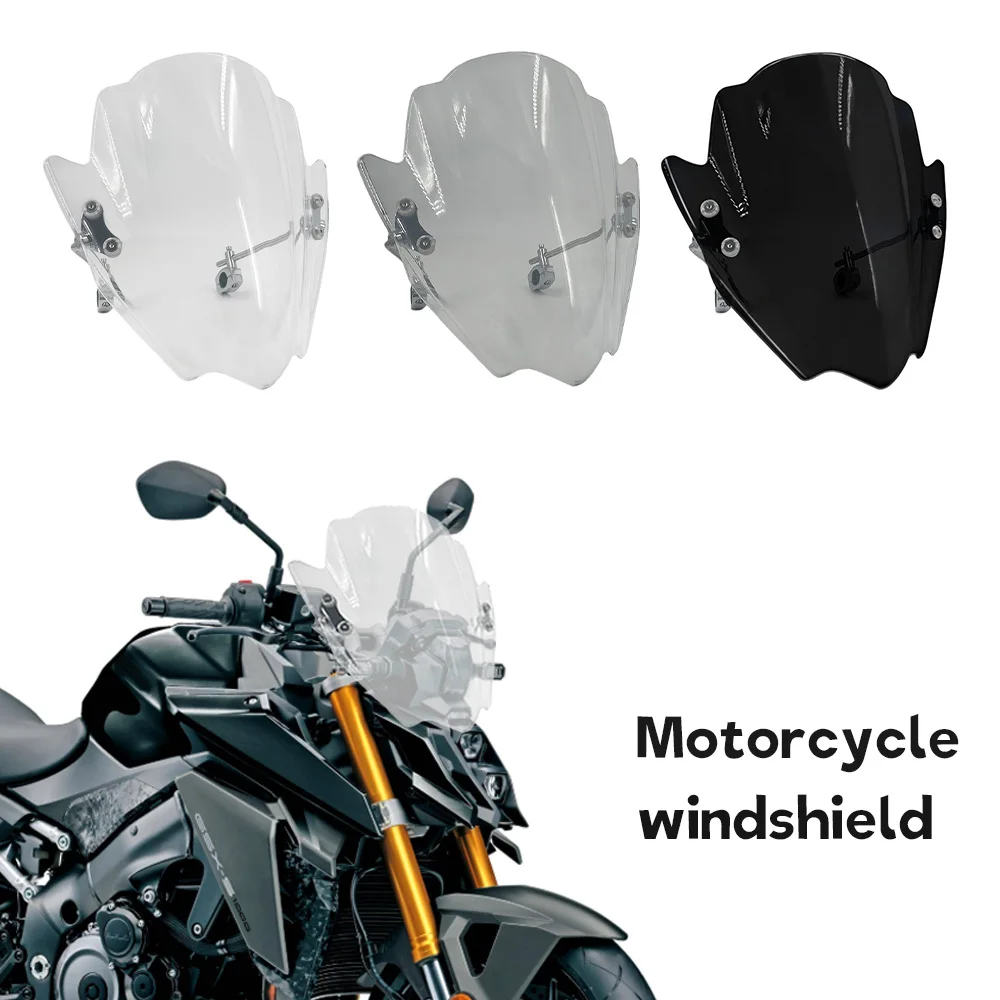 

For Suzuki GSX-S1000 2021-2023 New Universal Adjustable Windshield Sun Visor Deflector Kit Handlebar tube diameter 22.25.28 MM
