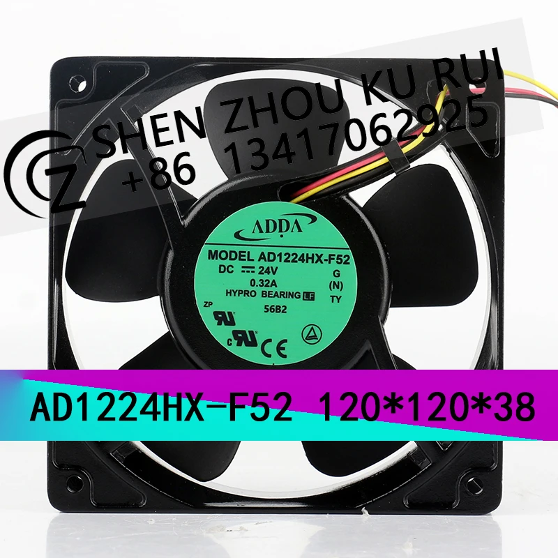 

ADDA 24 В 0,32 А 12038 120x120x38 мм 12 см Алюминиевая рама Водонепроницаемый частотный шкаф AD1224HX-F52 охлаждающий вентилятор