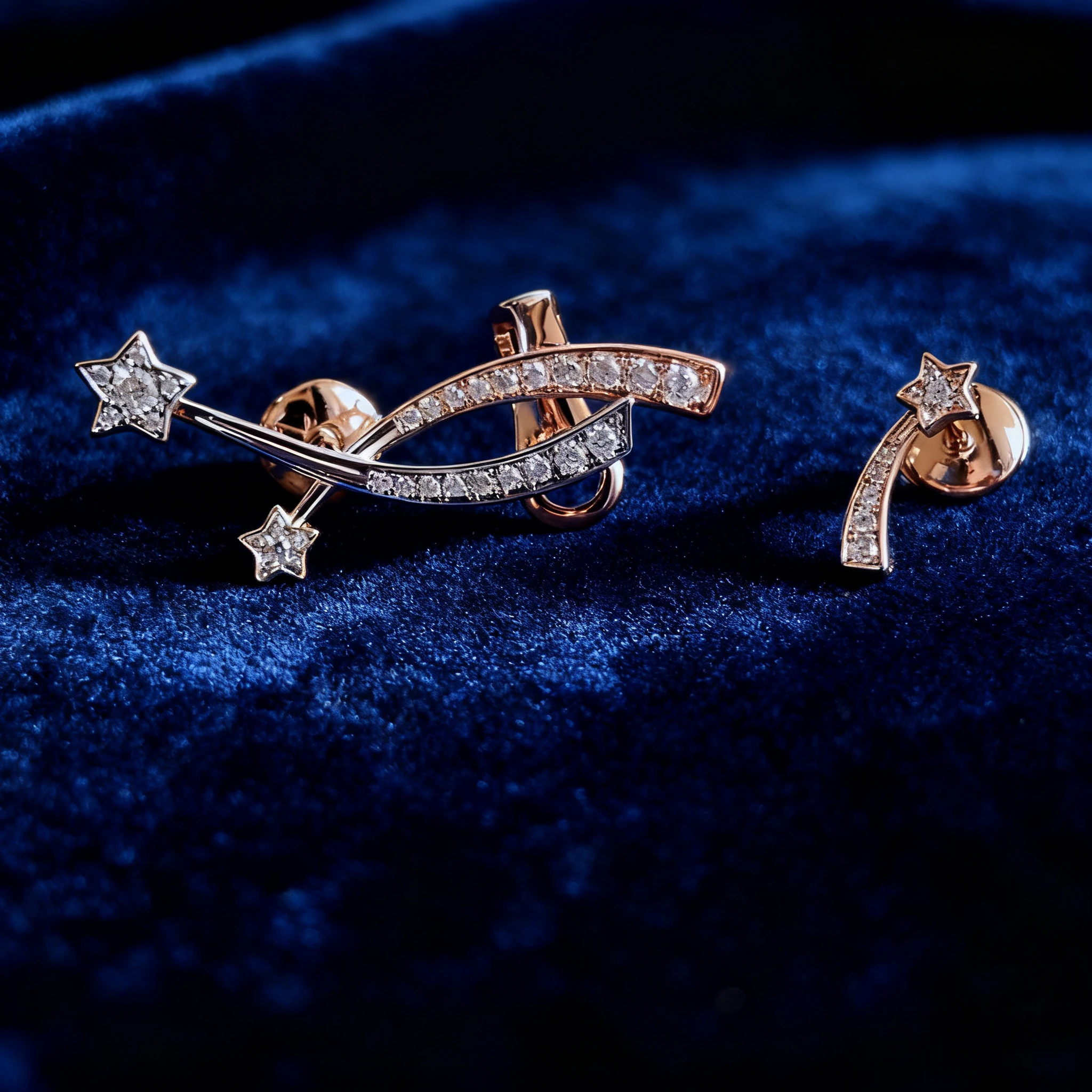 

2025 Trendy Jewelry jewelry Star Ear Sleeve Asymmetrical earrings diamond-shaped design Wedding Party Luxurious High quality