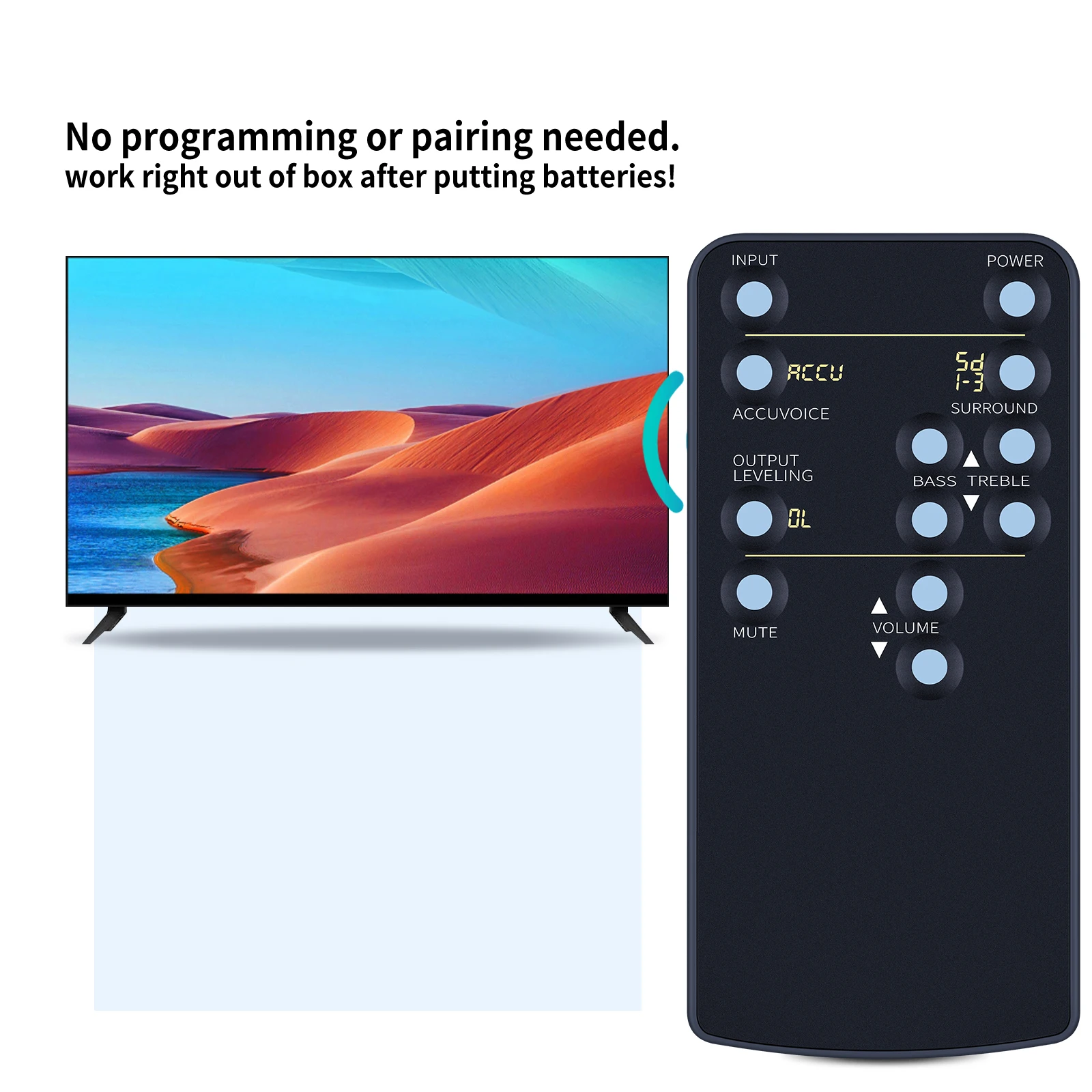 Новый пульт дистанционного управления для динамиков ZVOX OMNI, AV157, AV200, AV205/Platinum серии (570,670,770) с 4-значным дисплеем