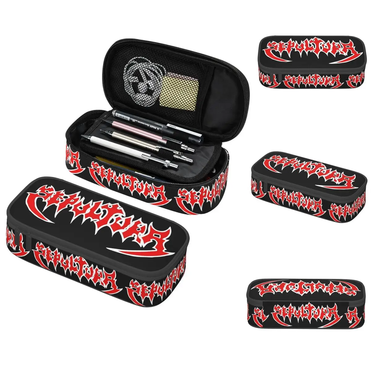

Sepultura Slayer Death Metal Pencil Case for Boy Girl School Pen Box Pencil Bag Stationery Supplies Pen Holder Bag