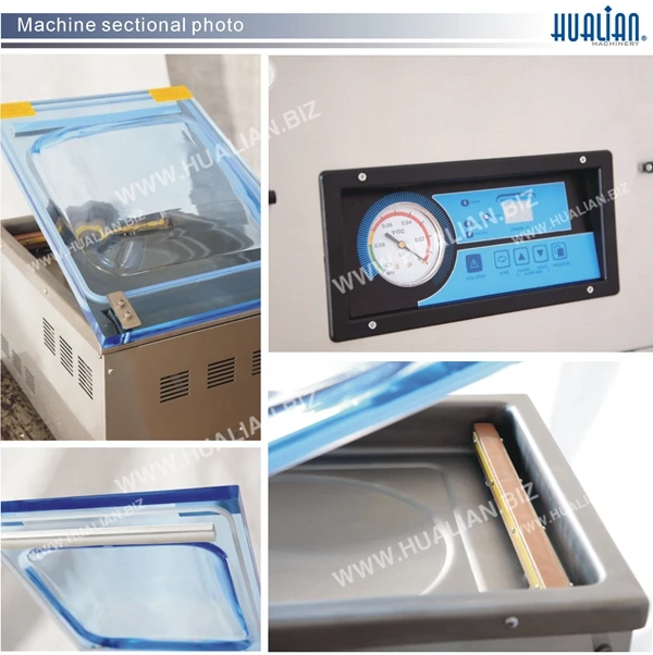 HVC-300T/1A Hualian التعبئة الحرارية الأوتوماتيكية غرفة واحدة ختم السدادة آلة فراغ #5