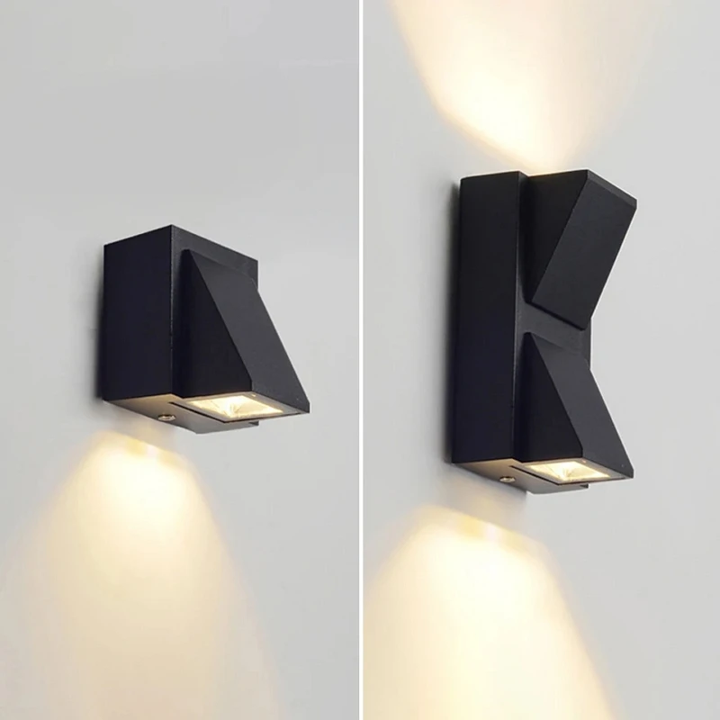 

Алюминиевый настенный светодиодный светильник с одной головкой, водонепроницаемый IP65, для сада, коридора, спальни, прикроватный светильник, уличный и интерьерный настенный светильник, декор для дома