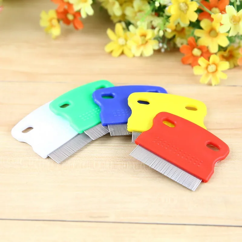 1Pcs Random Color Pet Steel Needle Dense Teeth Floating Hair Flea Removal Combs Puppy Cat Grooming Comb