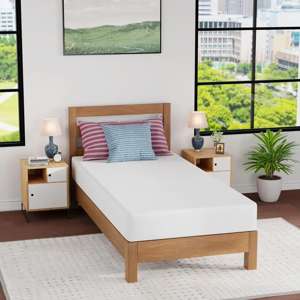 

Матрас из гелевой пены с эффектом памяти средней жесткости 8-го размера - Twin XL, белый, сертифицирован Certi-Pur US, охлаждающая вентилируемая пена, моющийся чехол