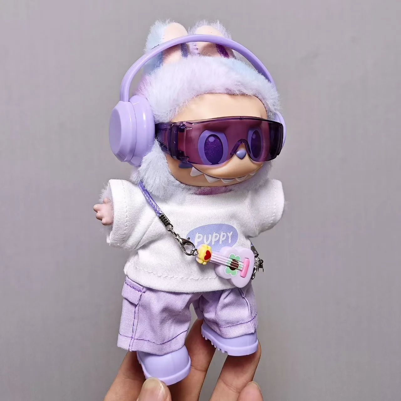 Vêtements de poupée de haute qualité pour Labubu sélectionnez, ensemble de 6 pièces pour vêtements décontractés PUPPY de 15cm/17cm, vêtements universels Labubu