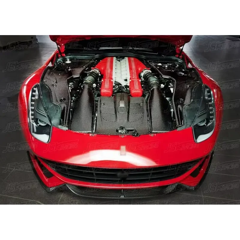 Carbon Fiber Engine Covers Engine Cover Underscreen Shield for 2013-2015 Ferrari F12 Berlinetta (5 Pcs)