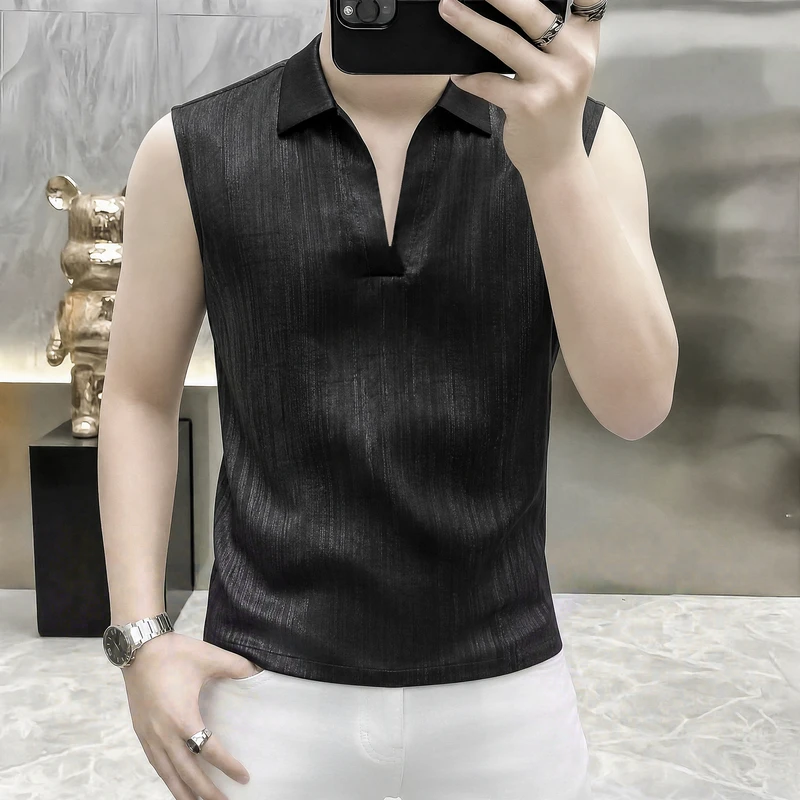 Summer New Style Men's Short-Sleeved T-Shirt Fashion Casual Cotton-Polyester Fabric Shirt