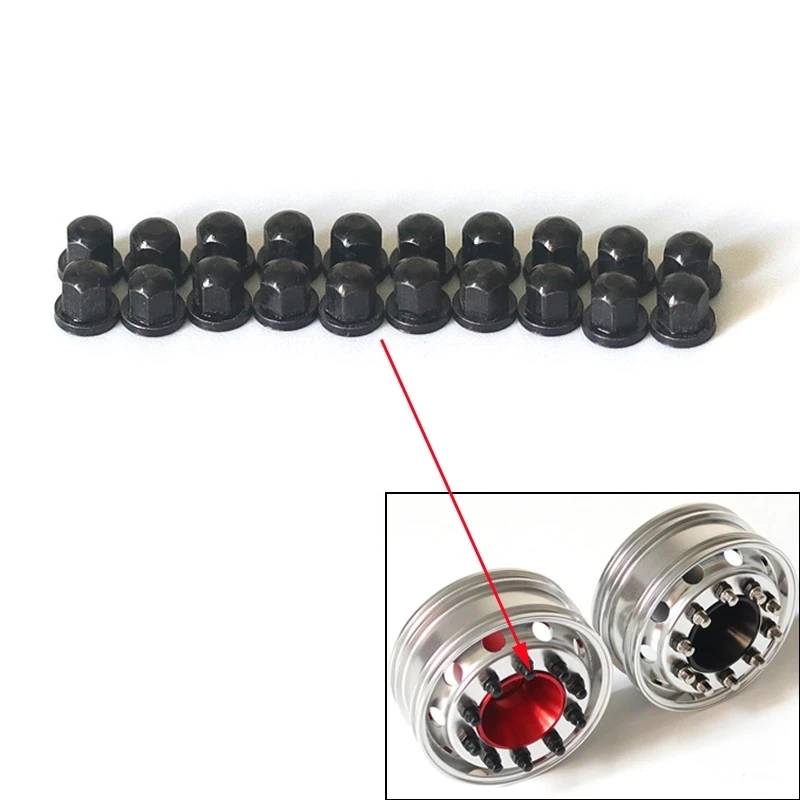 RC 1/14 Model Car Spherical Wheel Simulation Screw M2 For Tamiya 1/14 Rc Truck Trailer Tipper MAN TGX FH16 Actros Car Diy Parts