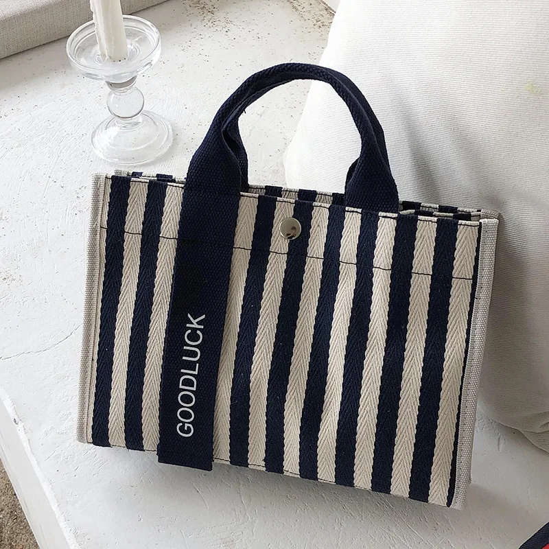 Fashion Women Handbag High Quality Crossbody Bag Small Striped Shoulder Bag Canvas Women\'s Bag