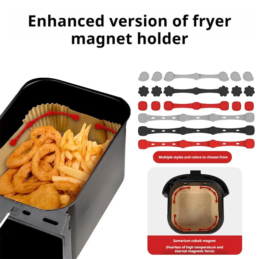 Air Fryer Silicone Magnetic Fasteners Reusable Samarium Safety Holders Liner Cobalt Stabilizer Magnet Parchment Clips Preve N0Z4