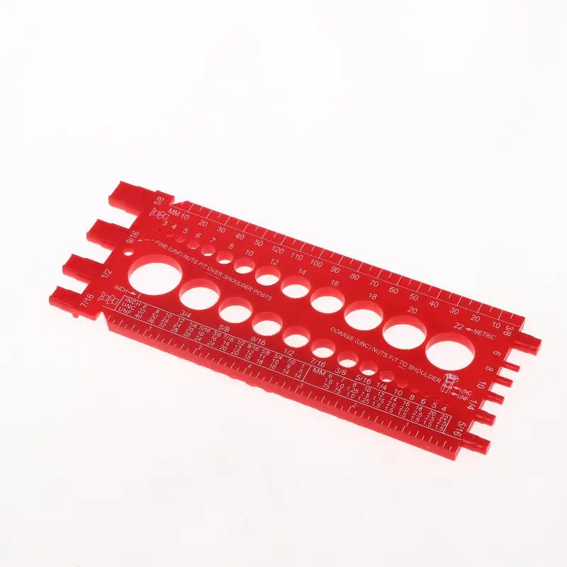 【LM】Multi Functional Inch Metric Quick Identification Nut Bolt Thread Check Gauge M3-M22 Protable Thread Measuring Tool