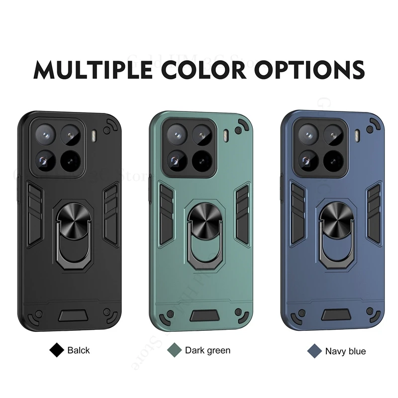 

Magnetic Metal Ring Holder Stand Hybrid PC Case For Xiaomi Poco X8 Pro Max POCO X7 Pro 5G poco X5 X6 Pro FArmor Shockproof Cover