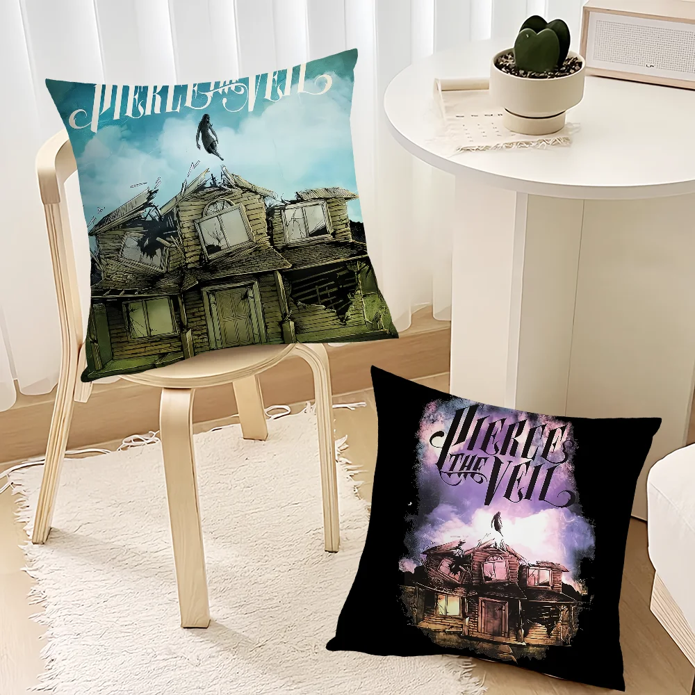 Music P-Pierce The Veil Collide with the Sky Pillow Case Living Room Bedroom Headboard Backrest Cushion Square Cushion Nap Time