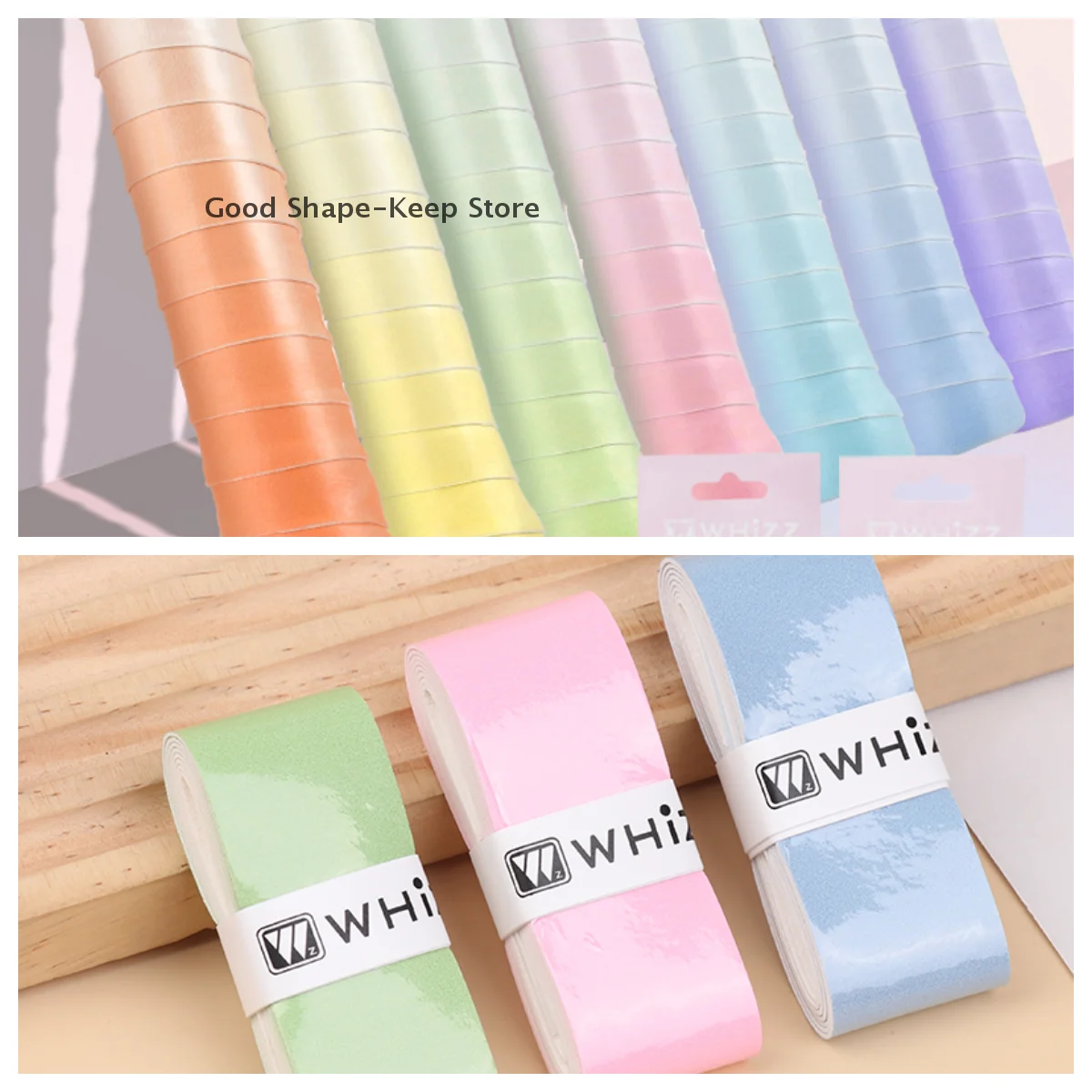 

1PC Gradient Color Sweat-Absorbent Tennis Racket Overgrip Tapes Shockproof Anti-Slip Sweat Band For Badminton Pickleball Racket