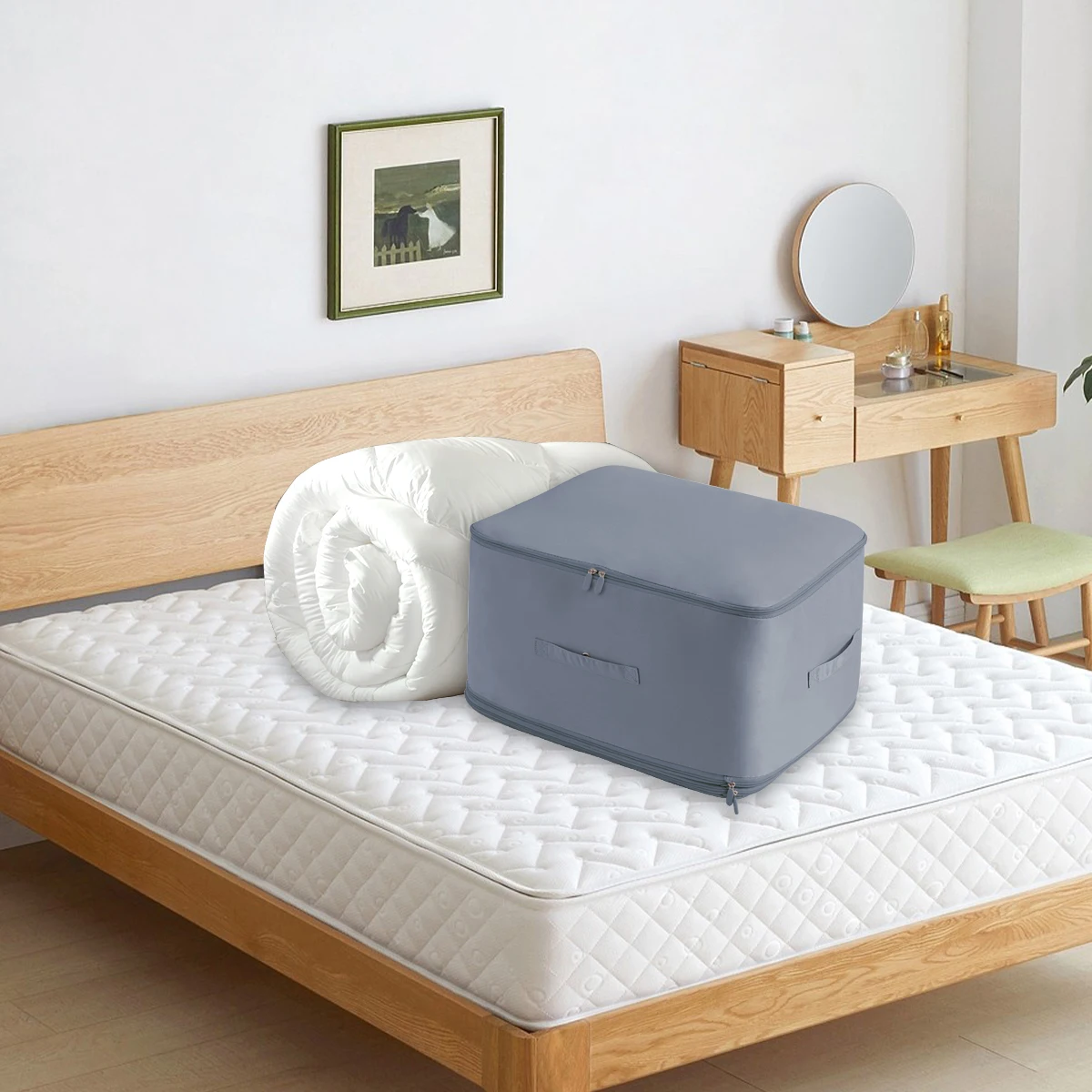 

1Pcs New Material Compression Packing Cube Dustproof Foldable Compressed Storage Bag Large Capacity Moisture-proof