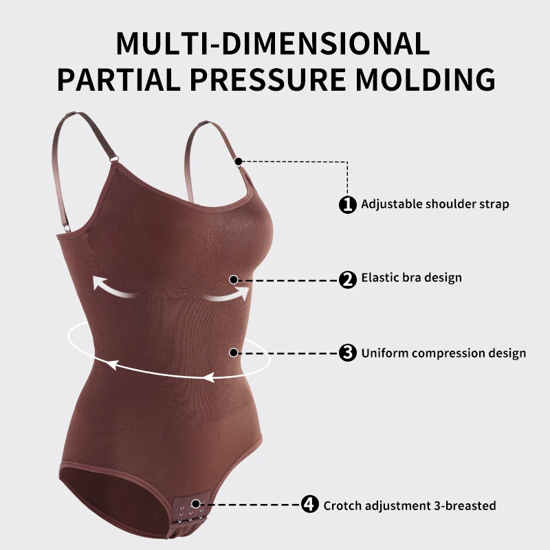 V Neck Strap Bodysuits Compression Body Suits Enhancing Tummy Control Panties Reductive Corrective Underwear Corset