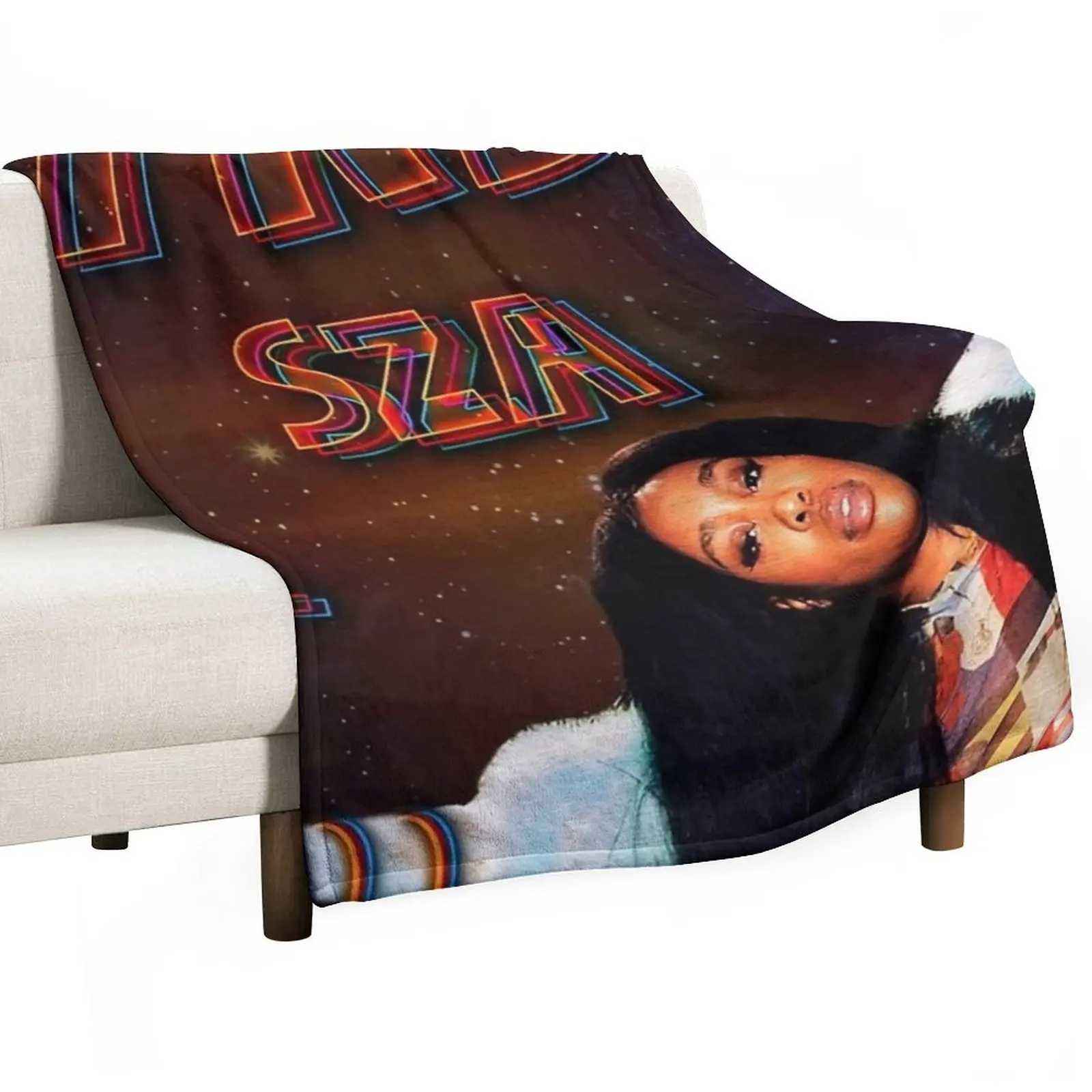 

SZA Ctrl Poster Throw Blanket Vintage Winter beds Blankets