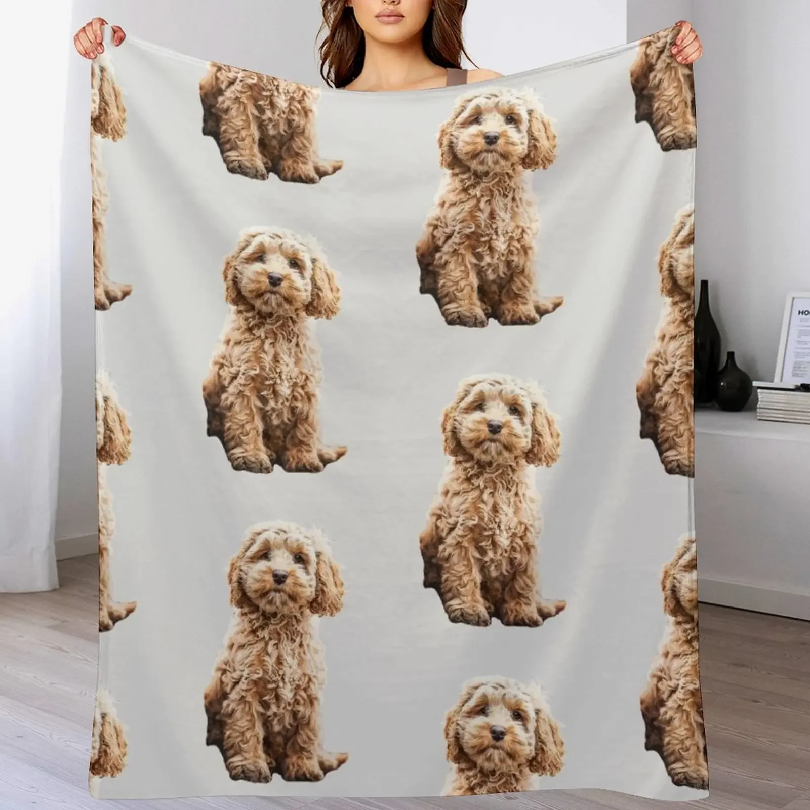 Cockapoo Cavoodle Labradoodle Cute Puppy Dog- Poodle x Throw Blanket Thermal christmas decoration Blankets