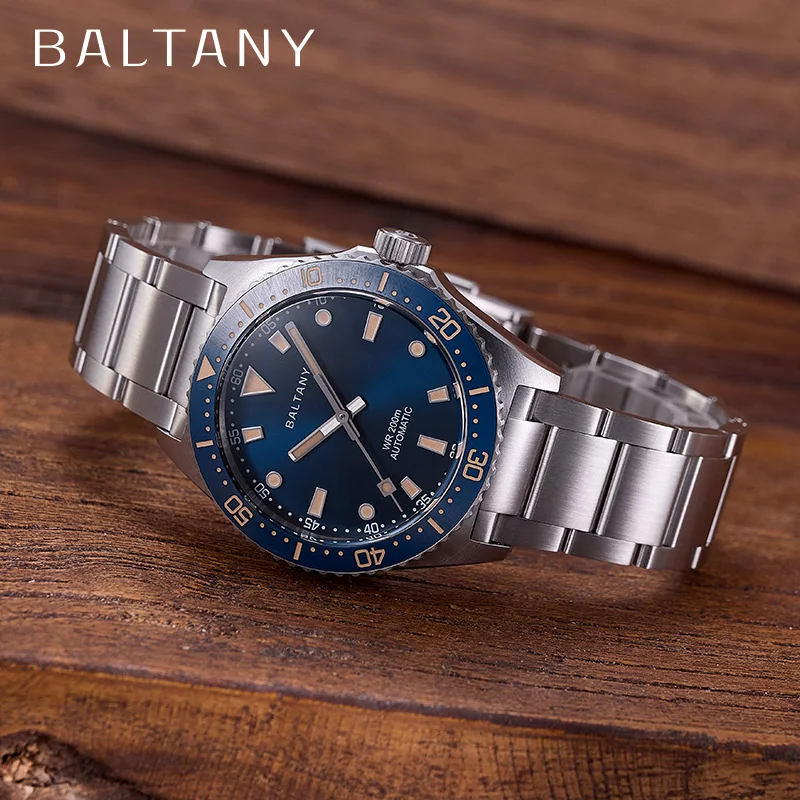 Baltany Design Dive Watches S3080 Sapphire Waterproof 200M Stainless Steel Bracelet NH38 Automatic Mechanical Sports  Diver Mens