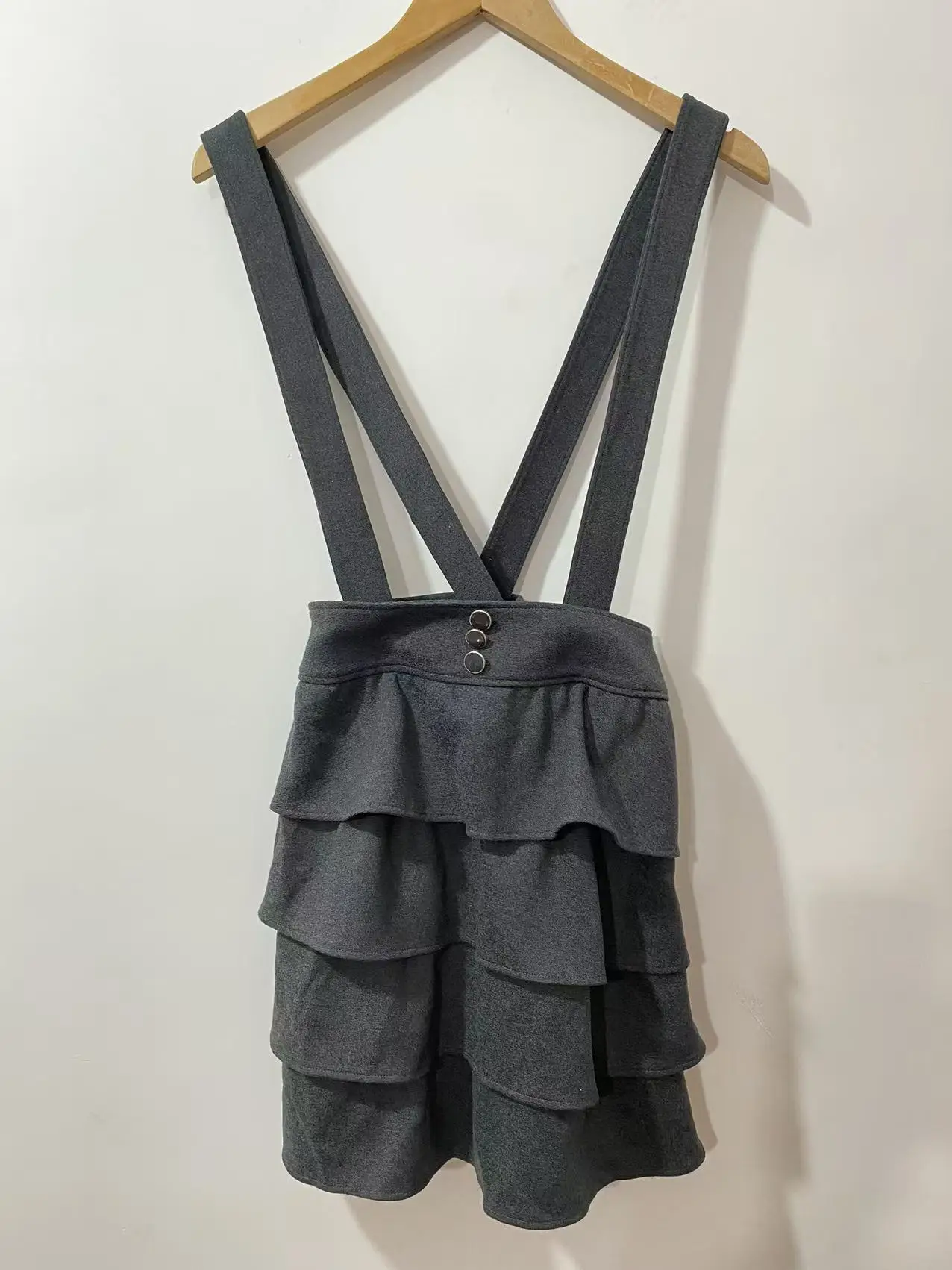 

Last One Japan Style Cotton Velvet Suspender Skirt Strap Dress