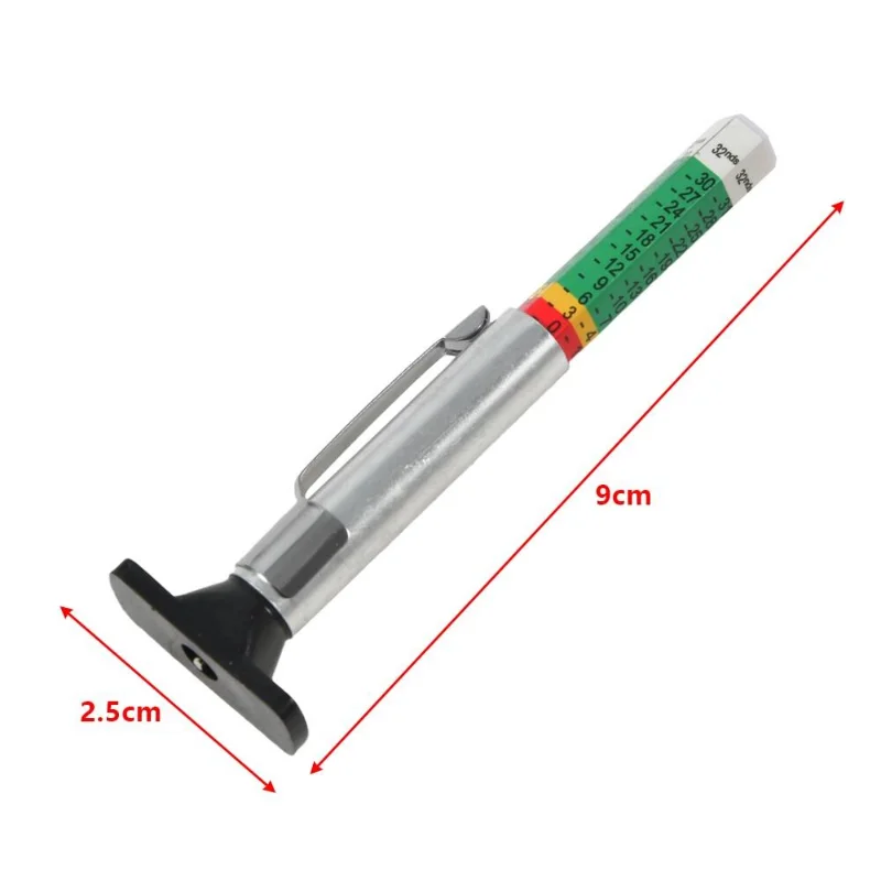 25mm Car Tire Tread Pattern Depth Measuring Tool Universal Car Tyre Thickness Measuring Pen Auto Tire Depth Gauge Auto Parts