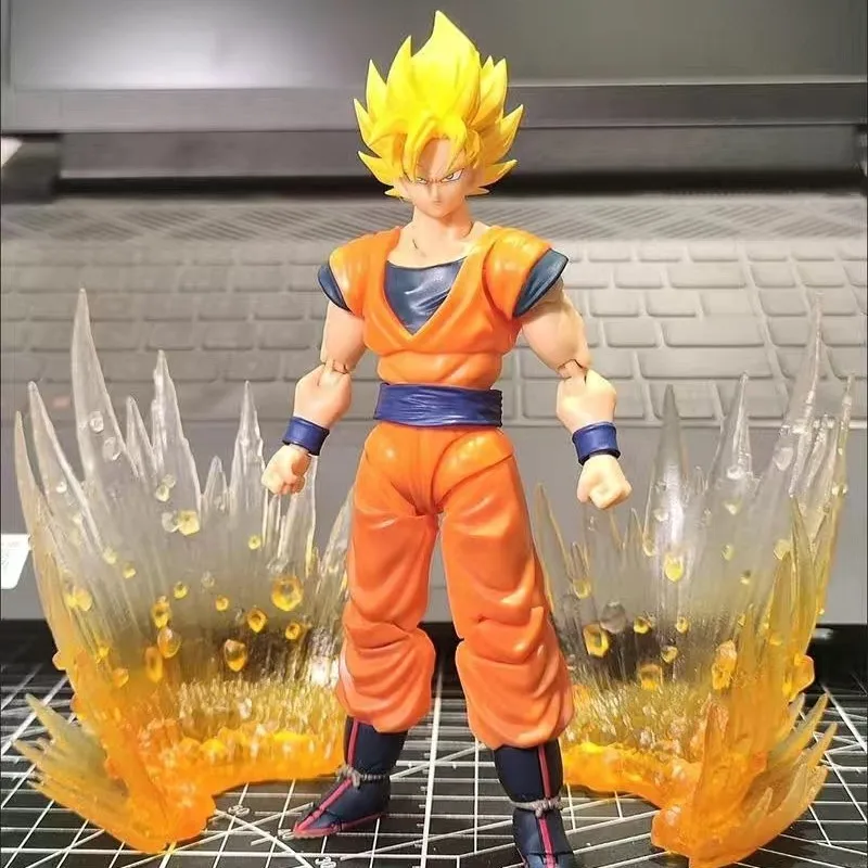 Original Bandai Shfiguarts Dragon Ball Z Full Power Son Goku Ssj2 Pvc Action Figures 140mm Movable Anime Figurine Toy Model