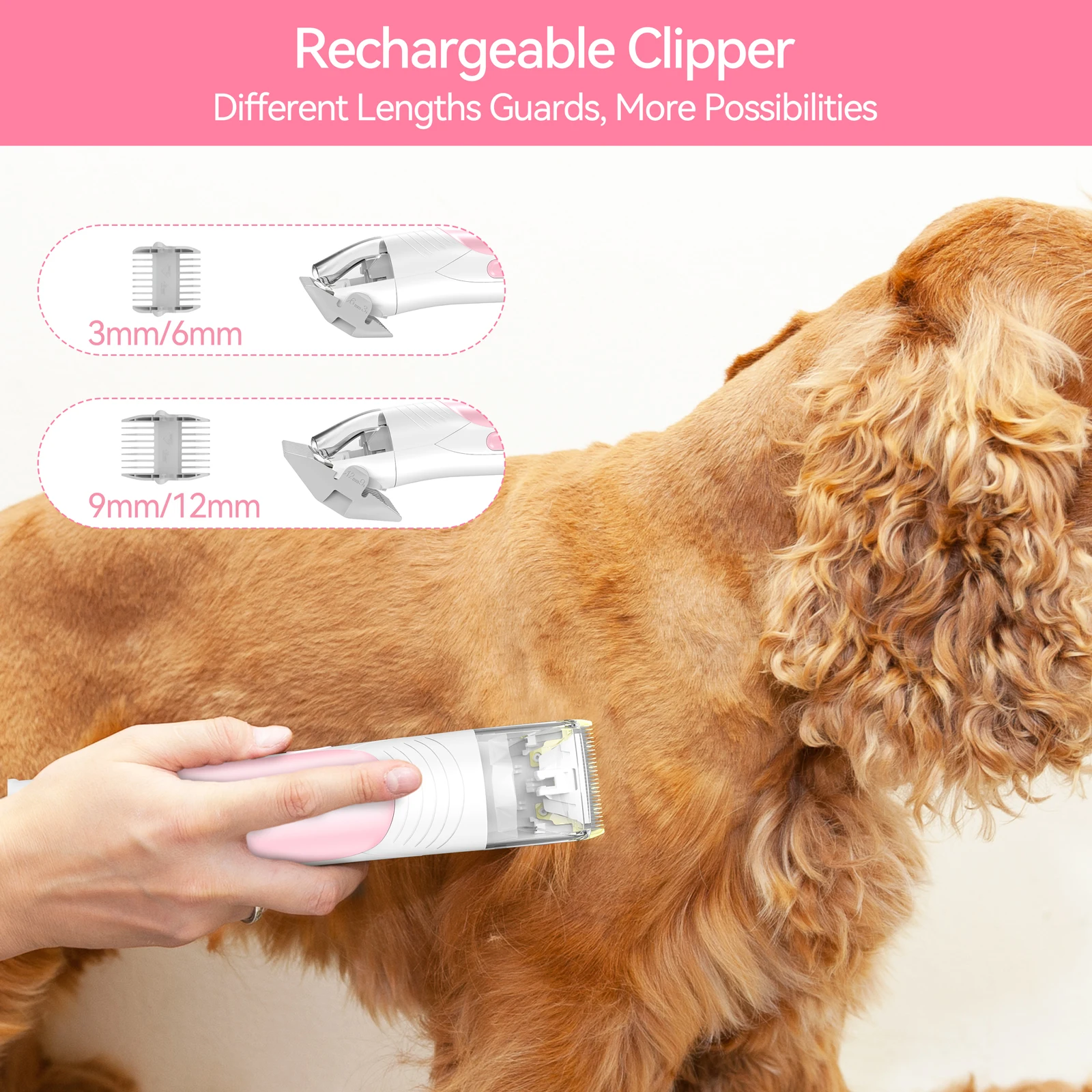 INSE P30 애완 동물 그루밍 키트, 4.5L 대형 먼지 컵, 5 인 1 초저소음 개 면도기, 진공 청소기 포함