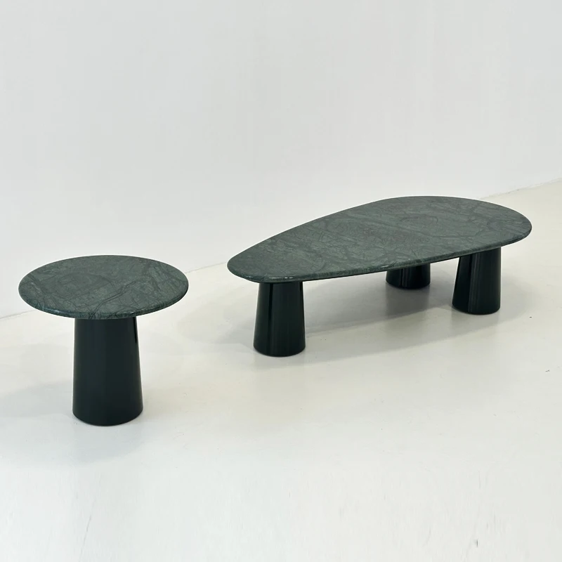 Modern Luxury alien Creative Design Coffee Table Irregular Green Marble Tea Table for Villa Living Room Hotel Apartment Lobby