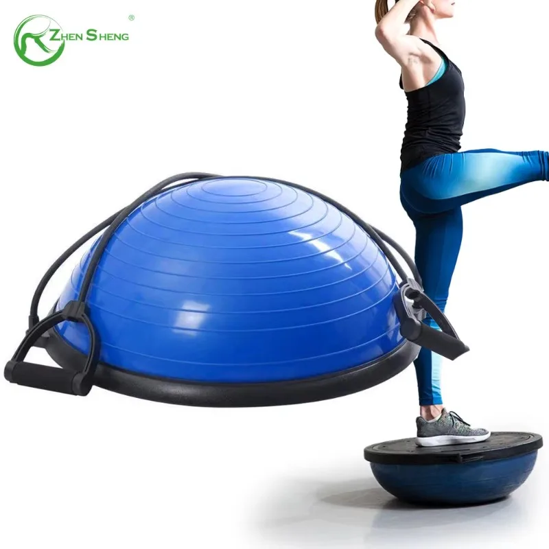 

YTYIN Wholesaler Eco Friendly Non Slip Safe Texture Point Customized Training Exercise Half Balance Ball