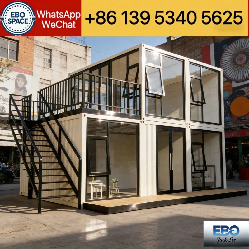 20ft Folding Micro-Villa 2-Bedroom Holiday Home Long Lifespan Expandable Good Transport Container