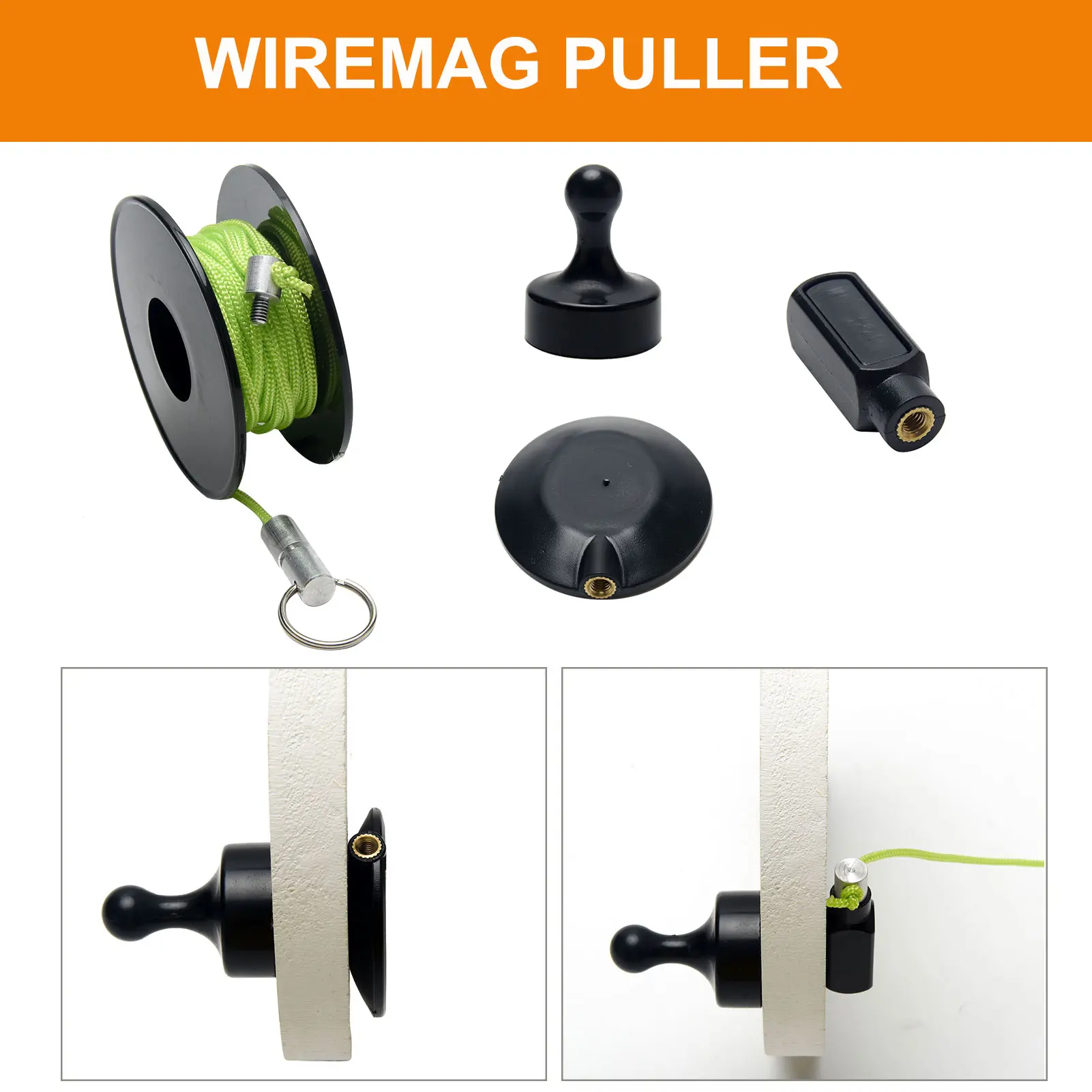 Cable Fishing Tool Office Garden Home Lightweight Wiremag Puller Set Outdoor Fish Tape Repair Magnetic Threader Nylon Portable