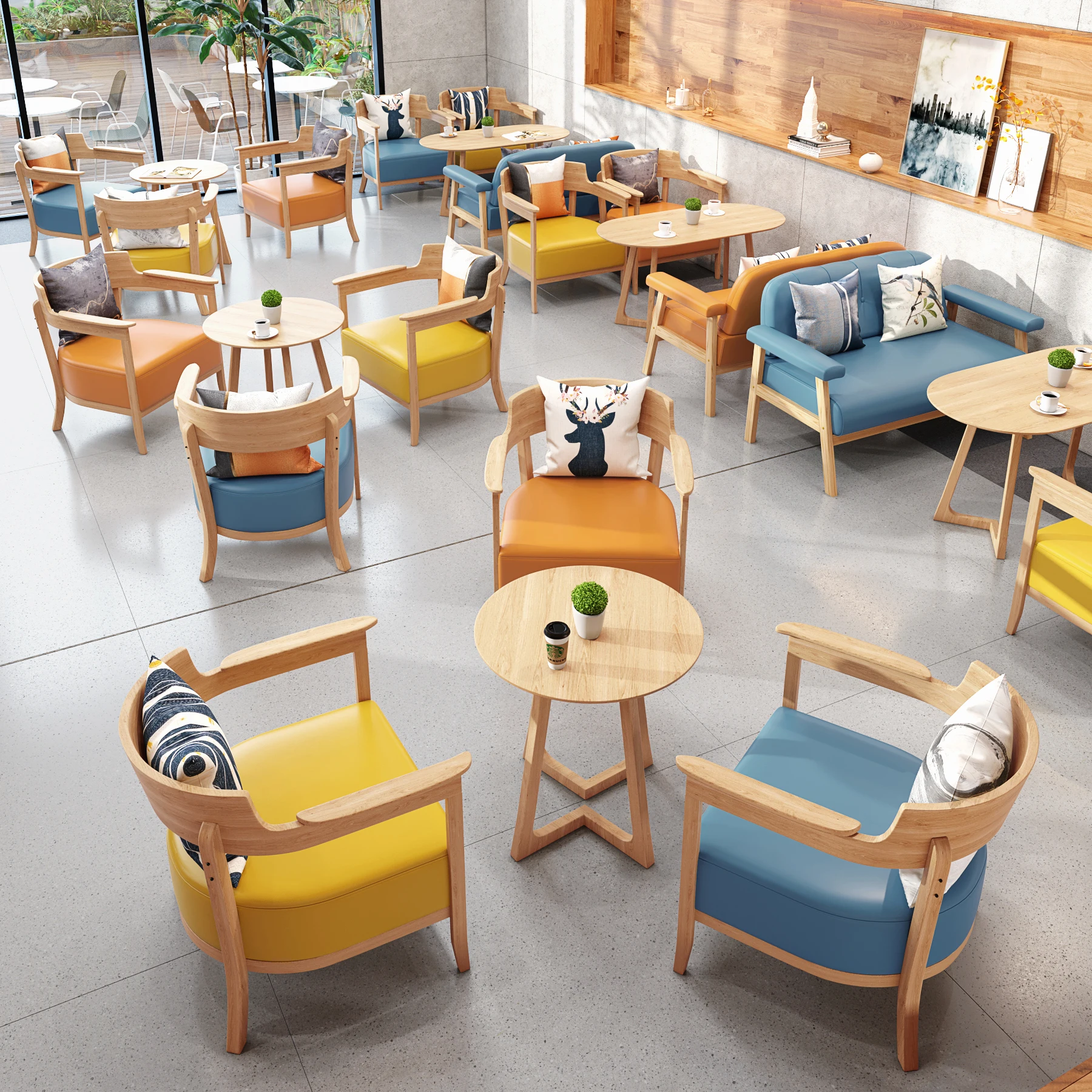 Trending Products Cafeteria Furniture Cafe Table And Chairs Customizable Restauration Restaurant Tables And Chairs