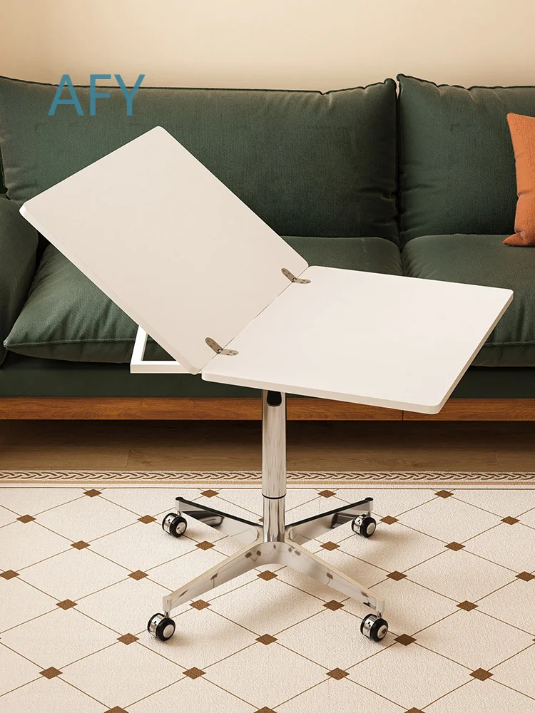 Lifting Mobile Coffee Table for Small Apartment Living Room Dining Table Dual Purpose Square Side Table for Home Use