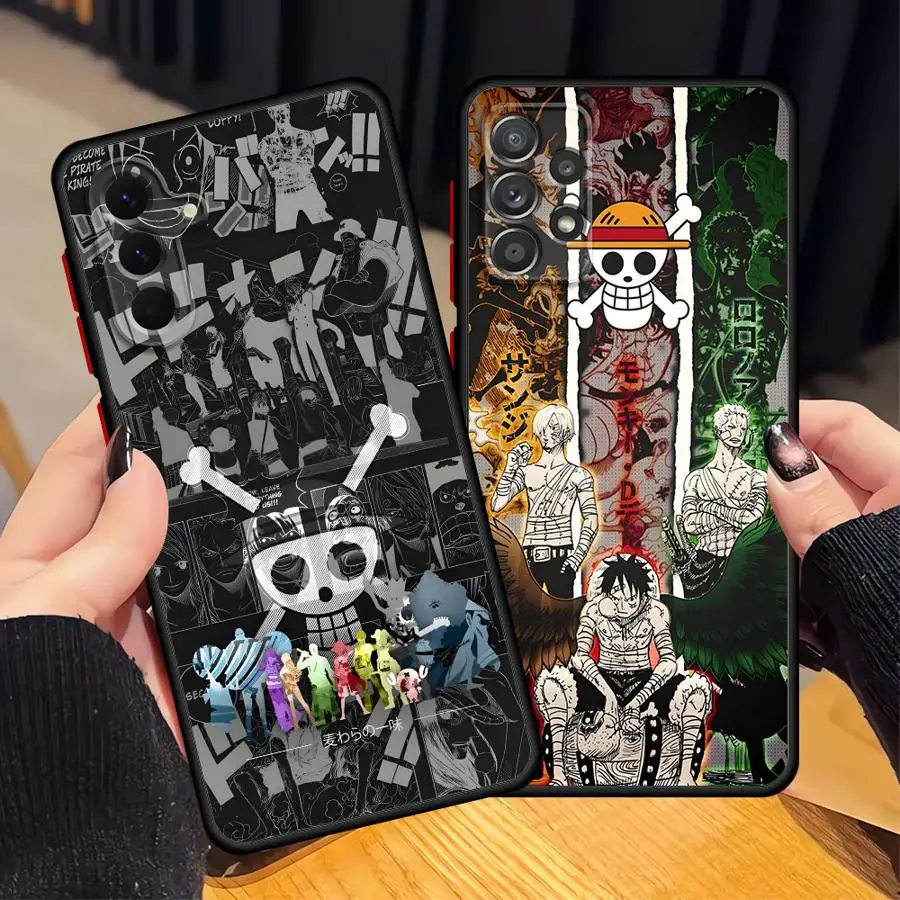 Funda para Samsung Galaxy A15 A16 A05 A30 Note 20 Ultra 10+ 9 8 A13 A50 A12 A06 A70 A14 funda trasera para teléfono de una pieza Luffy Ace