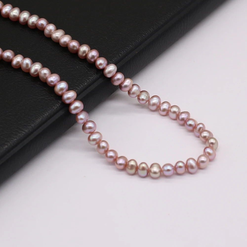 Natural Zhuji Freshwater Pearl Beads Nearround Smooth Pearl Bead for Jewelry Making Diy Necklace Bracelet Accessories