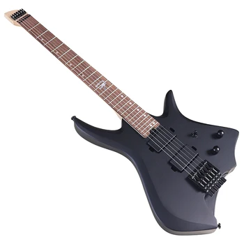 Mini Gitar 6 Telli Başsız Elektro Gitar 30 Inç Katı Paulownia Ahşap Gövde Başsız Gitar Akçaağaç Boyun