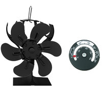 NEW 6-Blade Heat Powered Stove Fan for Wood Log Burner Fireplace Quiet Environmental Fan Heater Tool Efficient Heat Distribution
