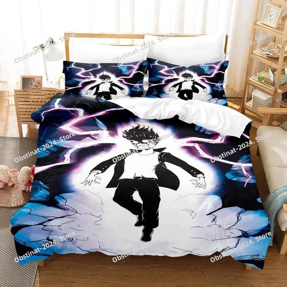 

3D Printed Mob Psycho 100 Bedding Set Anime Kageyama Shigeo Duvet Cover Double Twin Full Queen King Adult Kids Quilt Cover