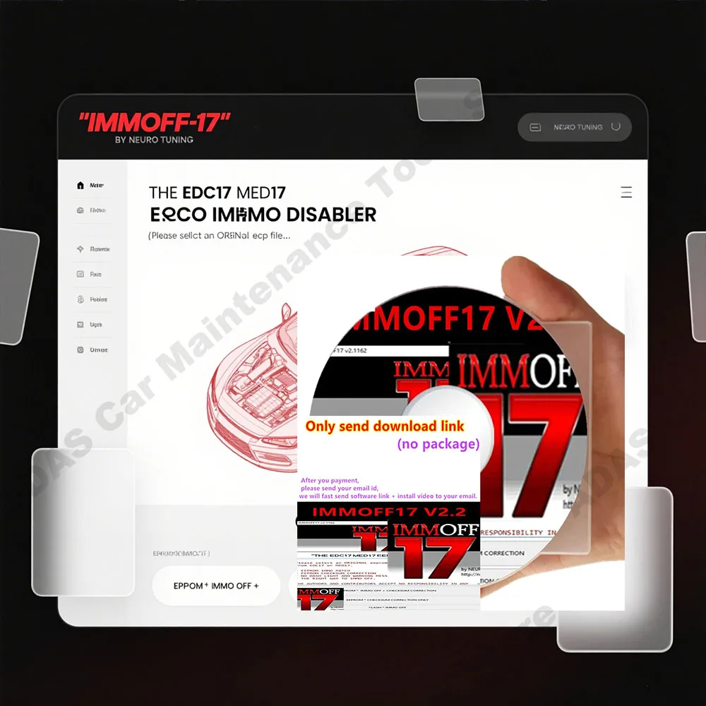 Software de escáner OBD2 IMMOFF17 Instalación ilimitada EDC17 Programa Immo Off Ecu NEUROTUNING Immoff 17