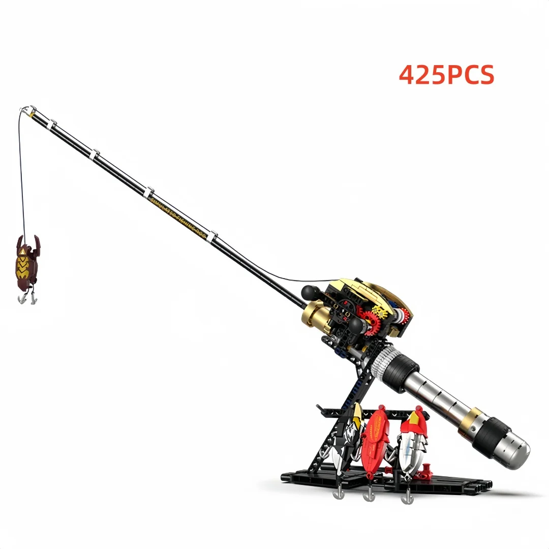 KNEW BUILT Angelruten-Bausteine – lustiges Spielzeug mit Rolle und Schnur, interaktive Eltern-Kind-Aktivität, Geburtstags- und Weihnachtsgeschenk für Kinder – Detail 7