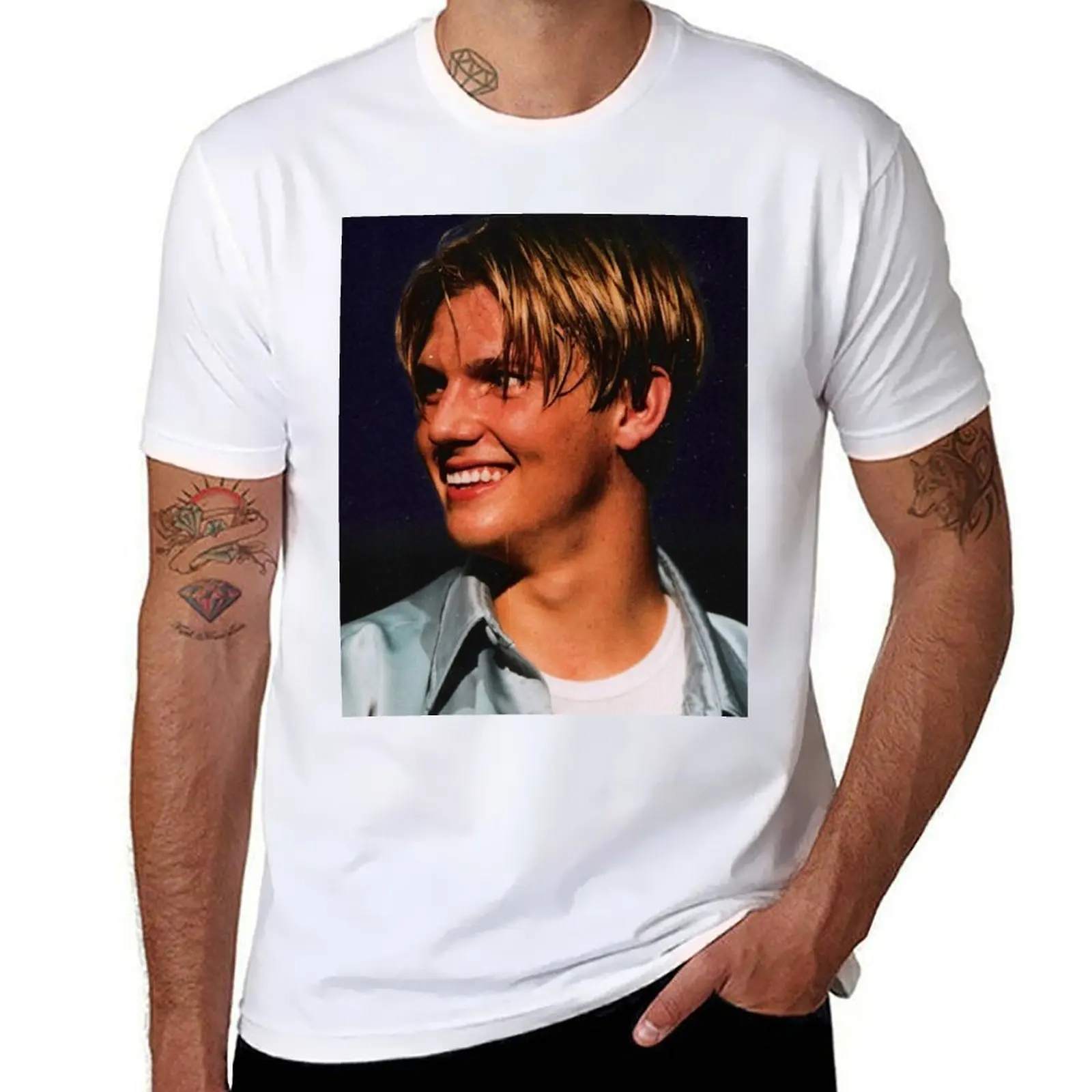 

Nick Carter- Poster T-Shirt anime t shirts for man t shirt for man 100 percent cotton T-Shirt