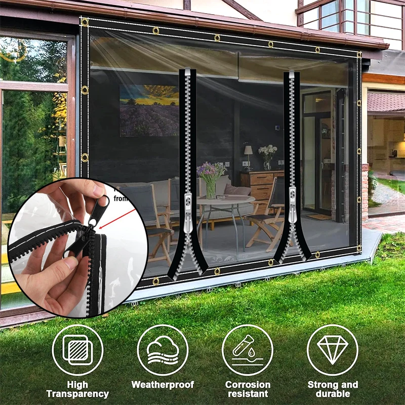 

Настроить открытый прозрачный брезент на молнии двор беседка солнцезащитный брезент занавеска окно ветрозащитный экран конфиденциальности