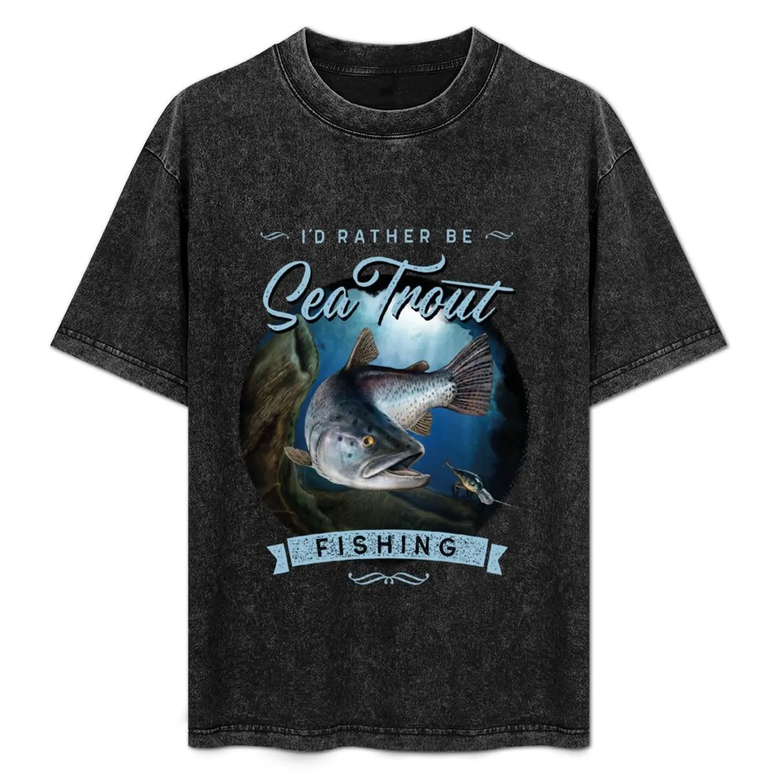

Sea Trout Fishing Vintage Look Fisherman Gift T-Shirt Simple Print Design T-Shirt