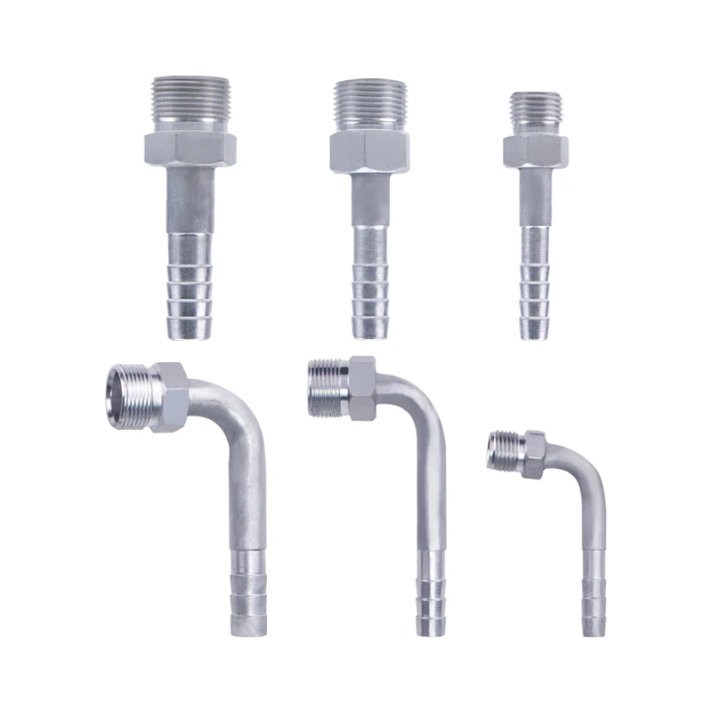 

R134a #6 #8 #10 Straight / 90 Degree Male Insert O-ring Barbed Fitting for A/C Refrigerant Hose