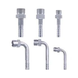 R134a #6 #8 #10 Straight / 90 Degree Male Insert O-ring Barbed Fitting for A/C Refrigerant Hose