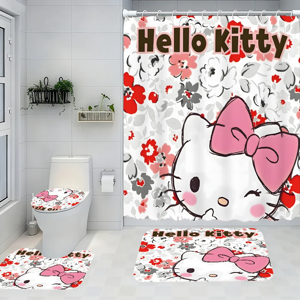 

Набор из четырех предметов для ванной комнаты с Микки Маусом Disney — авангардная водонепроницаемая занавеска для душа, создающая полный комплект для ванной комнаты